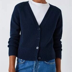COS wool navy cardigan XS